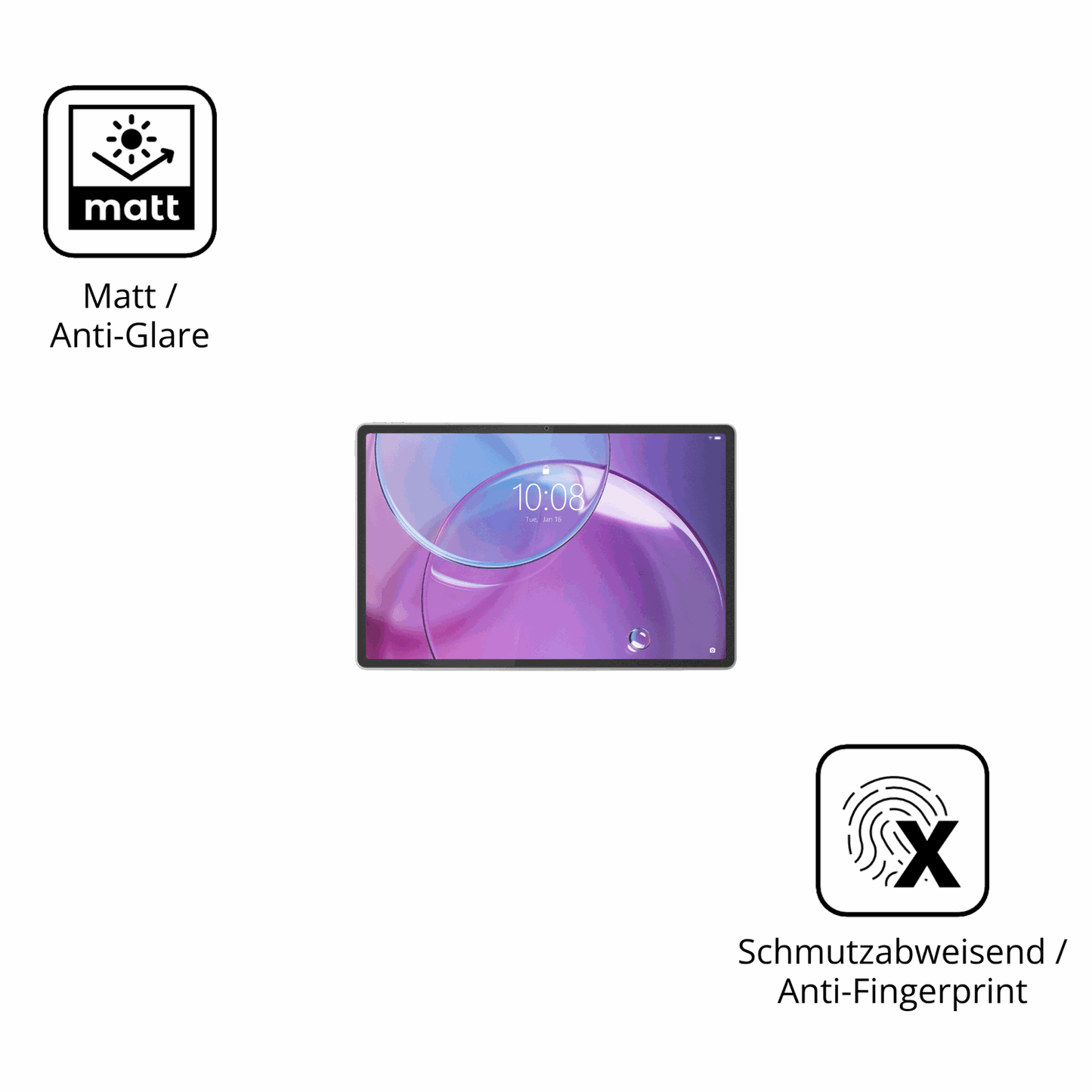 Dünne und entspiegelnde Folie passend zugeschnitten für Lenovo Idea Tab Pro Gen 2 13 Zoll