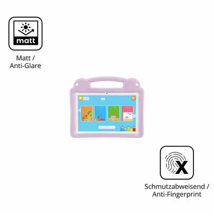 Dünne und entspiegelnde Folie passend zugeschnitten für LETGOSPT Kids Tablet 10.1