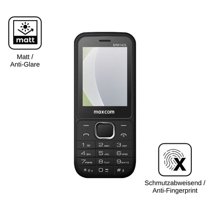 4x Schutzfolie matt für MaxCom MM142L Display-Schutzfolie