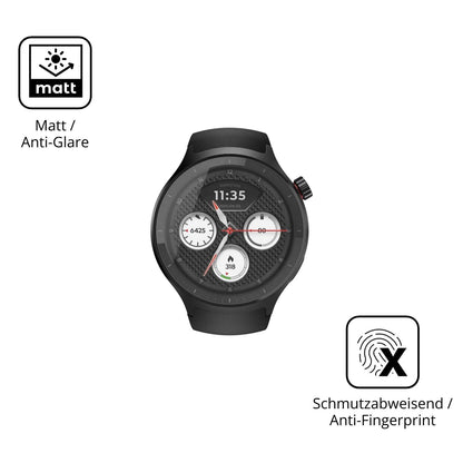 Dünne und entspiegelnde Folie passend zugeschnitten für Motorola Moto Watch 2026