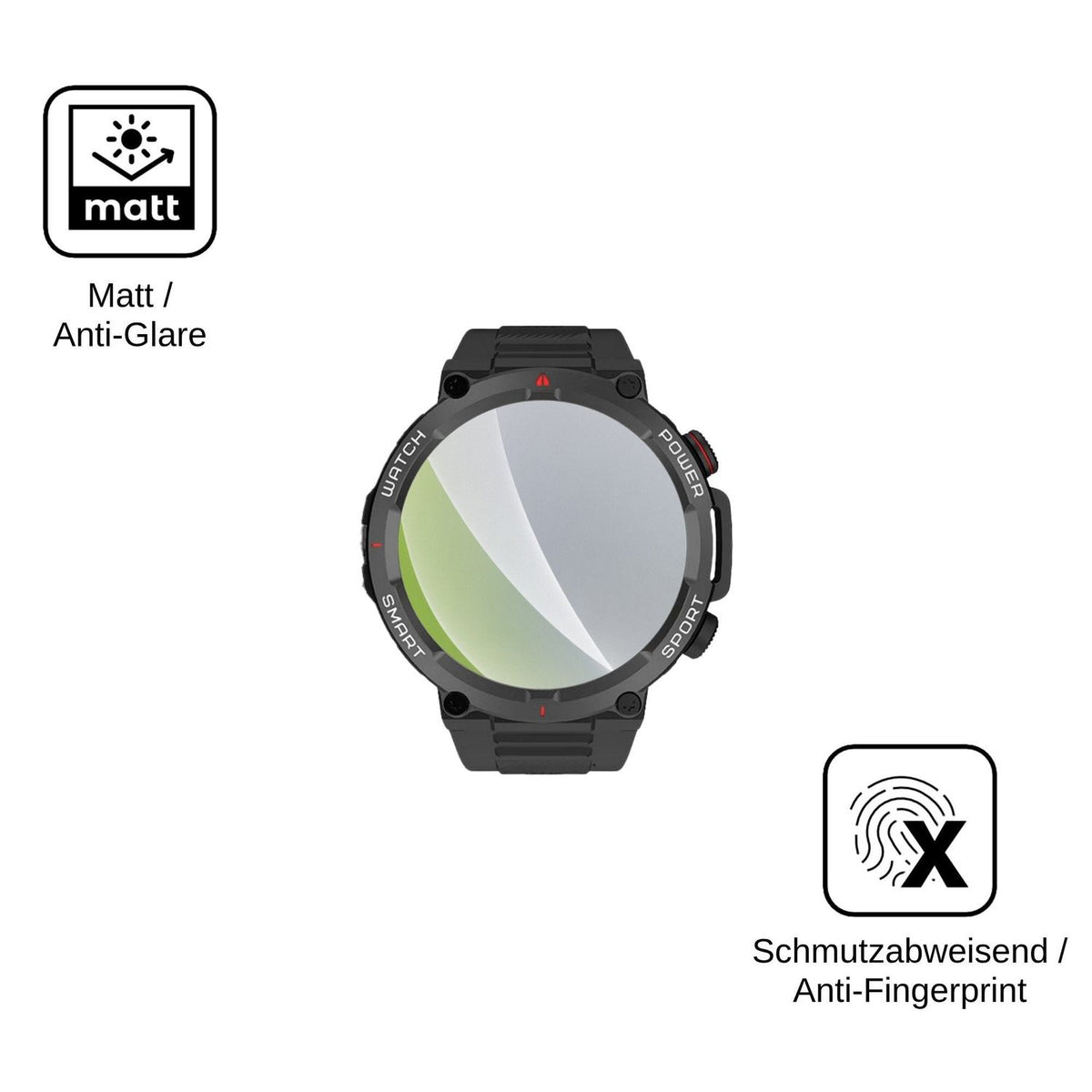 6x Schutzfolie matt für Neow W-Watch 1.39 Display-Schutzfolie