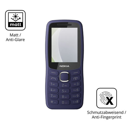 Dünne und entspiegelnde Folie passend zugeschnitten für Nokia 123 Shield