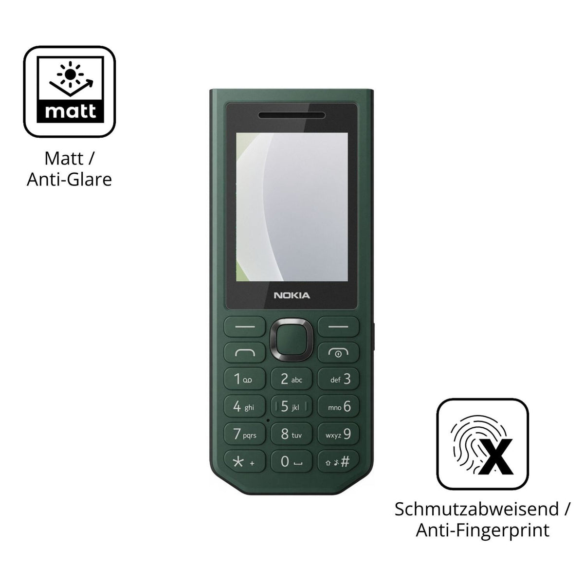 Dünne und entspiegelnde Folie passend zugeschnitten für Nokia 300 Power Bank