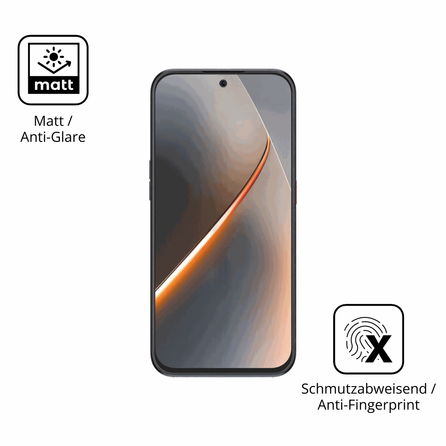 Dünne und entspiegelnde Folie passend zugeschnitten für Nubia Neo 5 5G