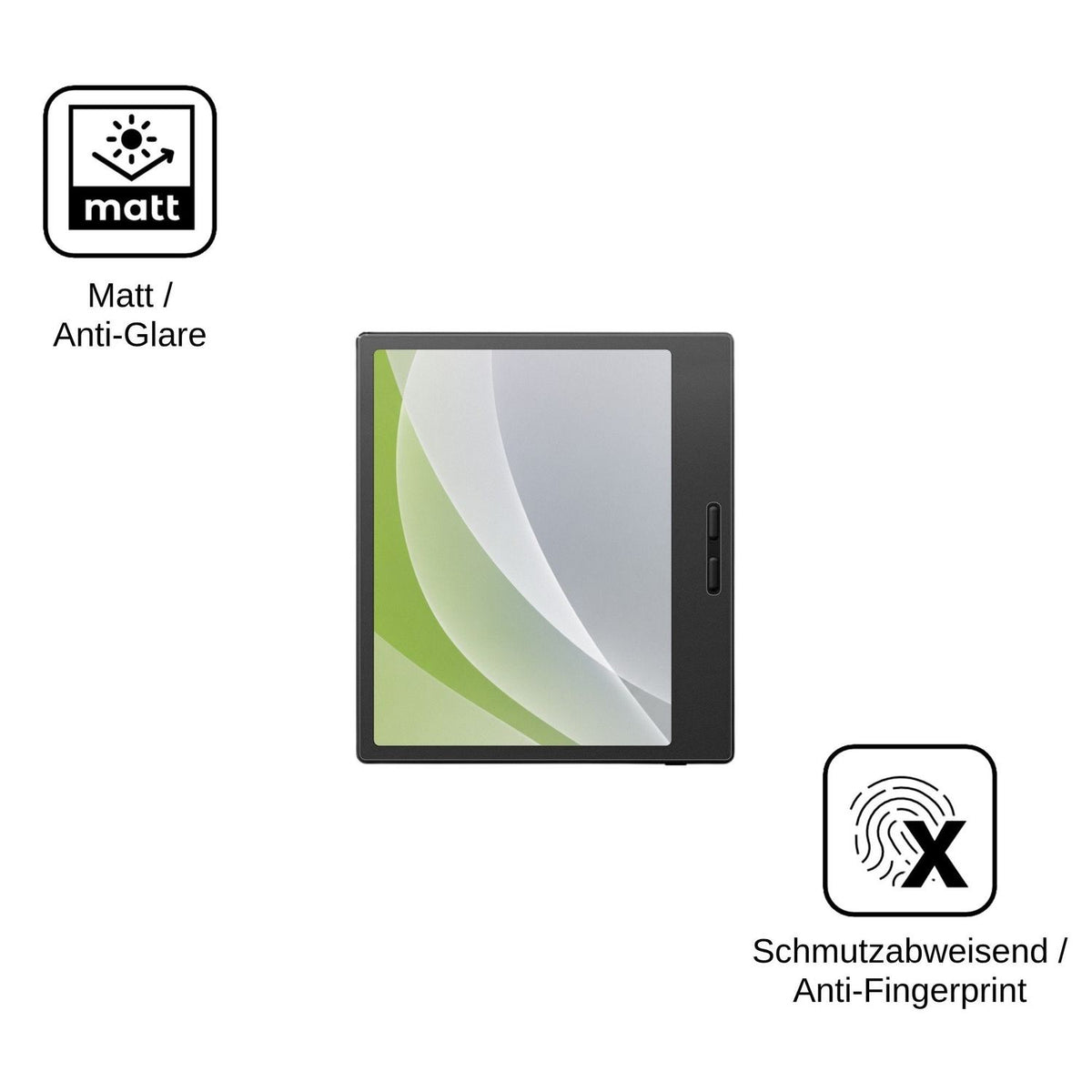 2x Schutzfolie matt für Onyx Boox Go 7 Tappy Display-Schutzfolie