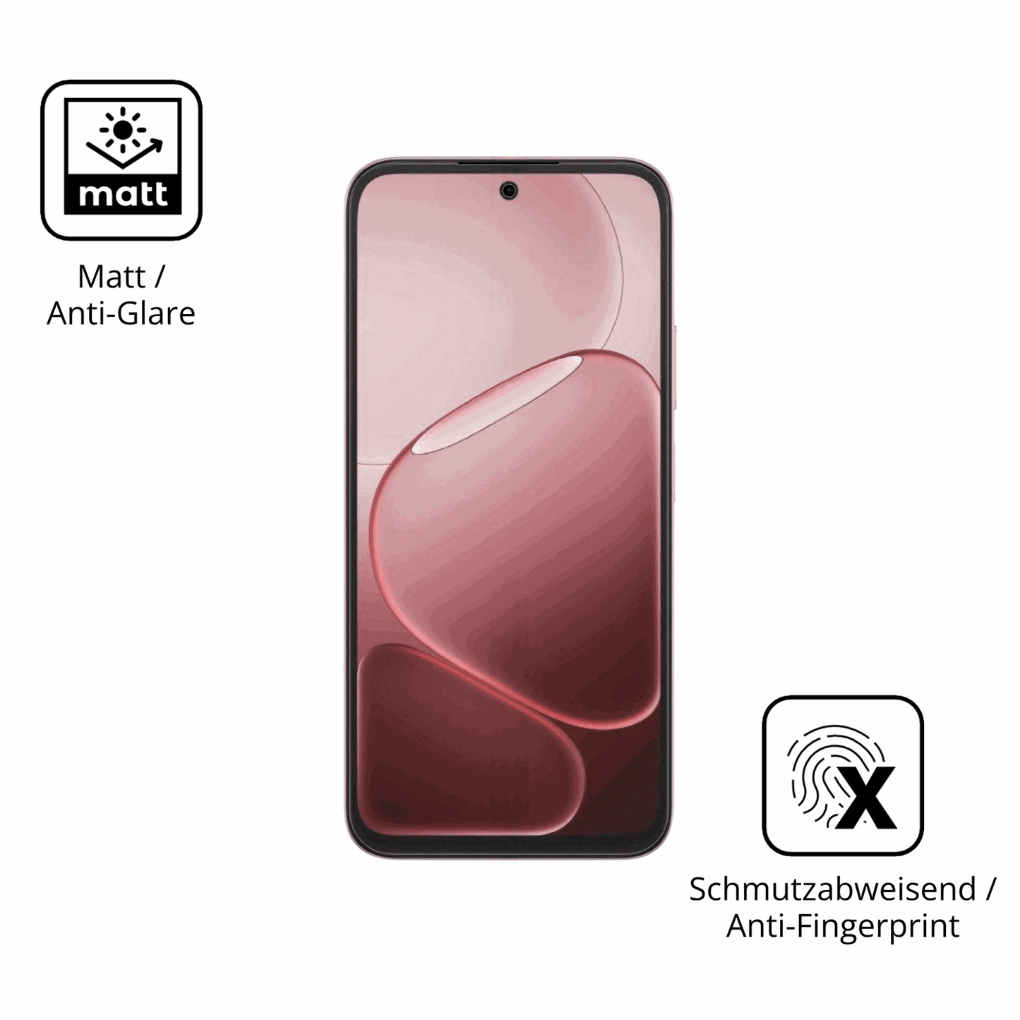 D�nne und entspiegelnde Folie passend zugeschnitten f�r Oppo A6