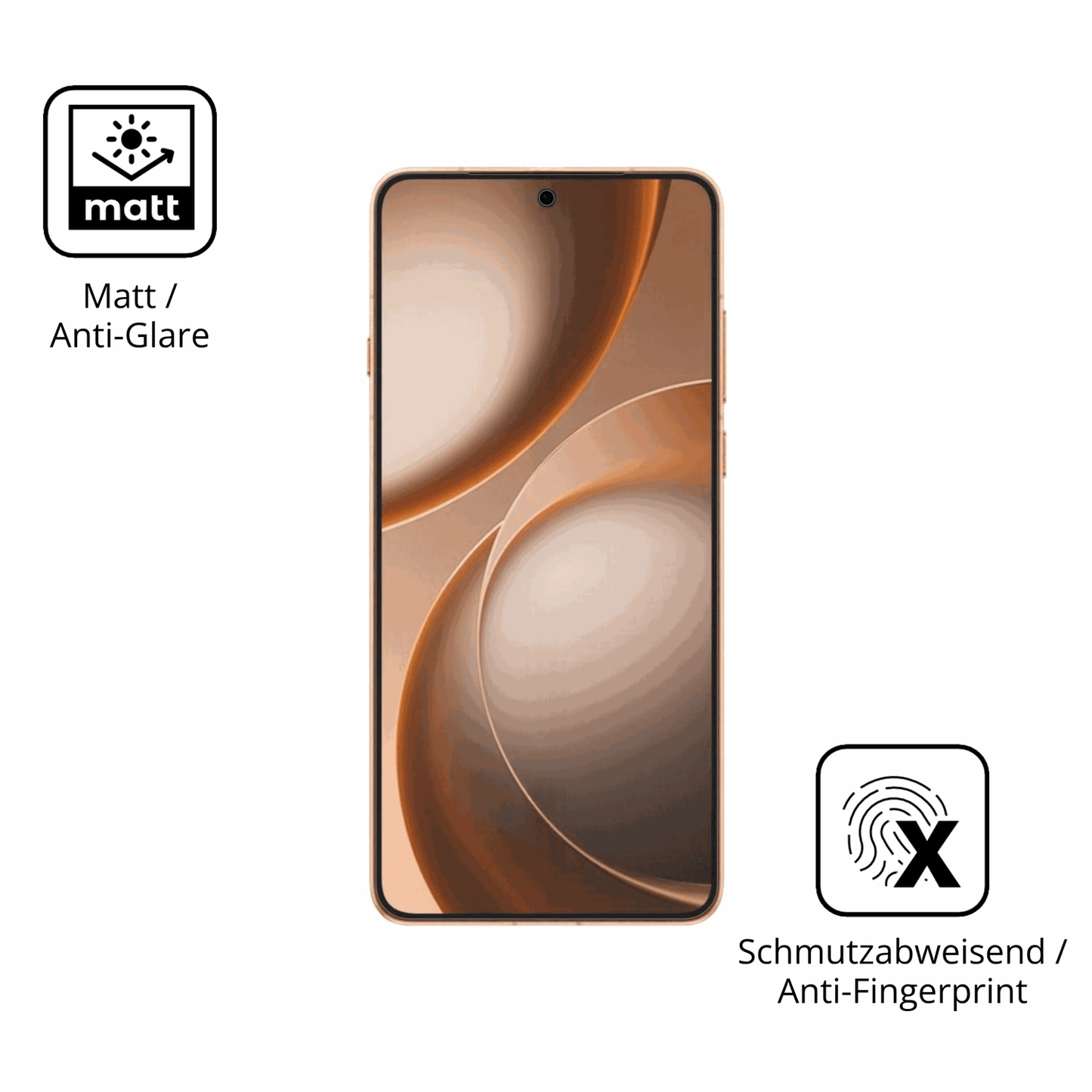 Dünne und entspiegelnde Folie passend zugeschnitten für Oppo Find X9 Ultra