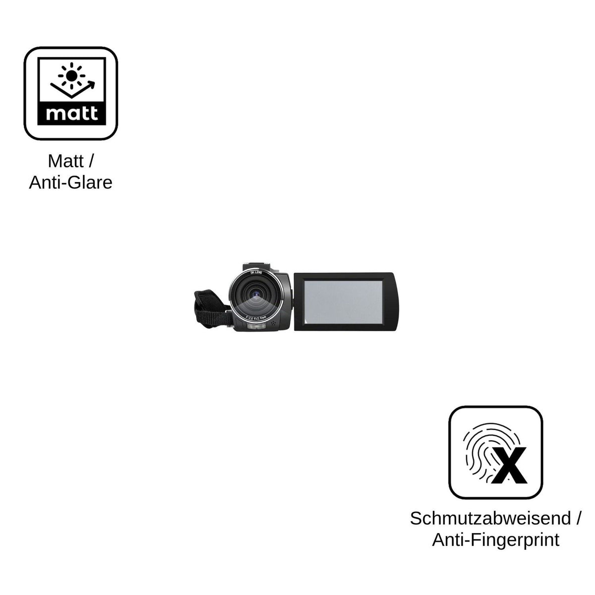 4x Schutzfolie matt für ORDRO AE20 Display-Schutzfolie