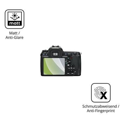 Dünne und entspiegelnde Folie passend zugeschnitten für Pentax K7