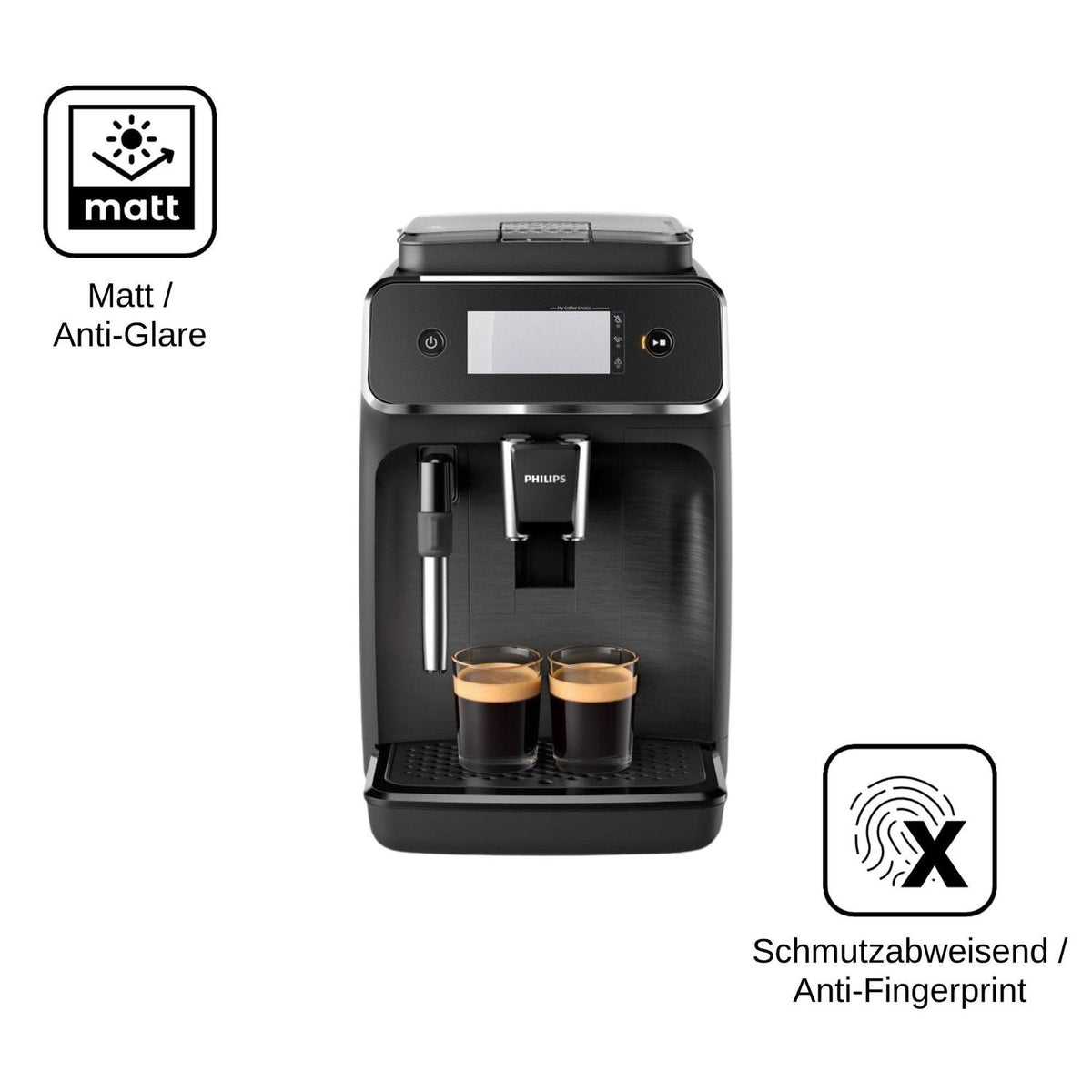 2x Schutzfolie matt für Philips Panarello 2200 Display-Schutzfolie