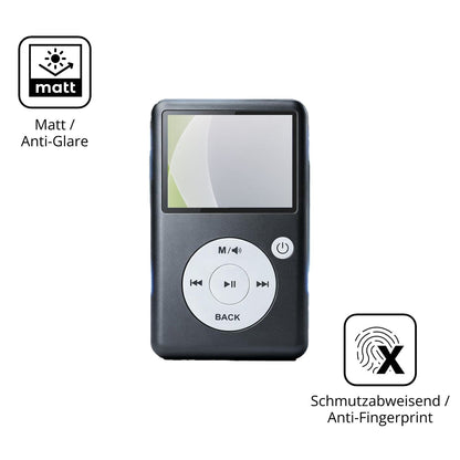 Dünne und entspiegelnde Folie passend zugeschnitten für PlayerPure 5X MP3-Player