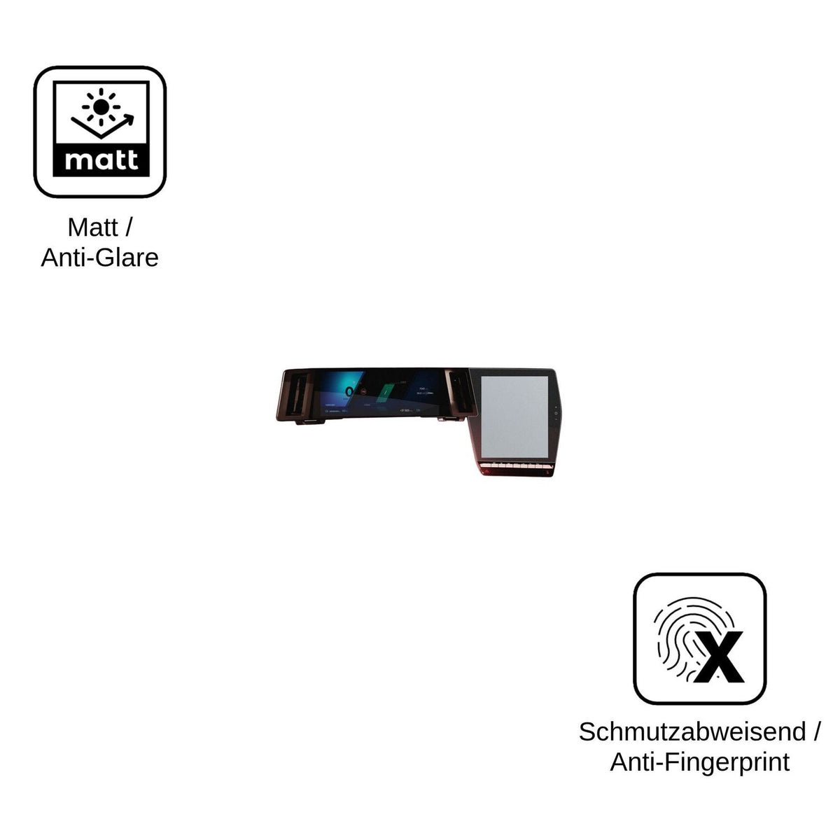 2x Schutzfolie matt für Renault Austral openR Link 12 Display-Schutzfolie
