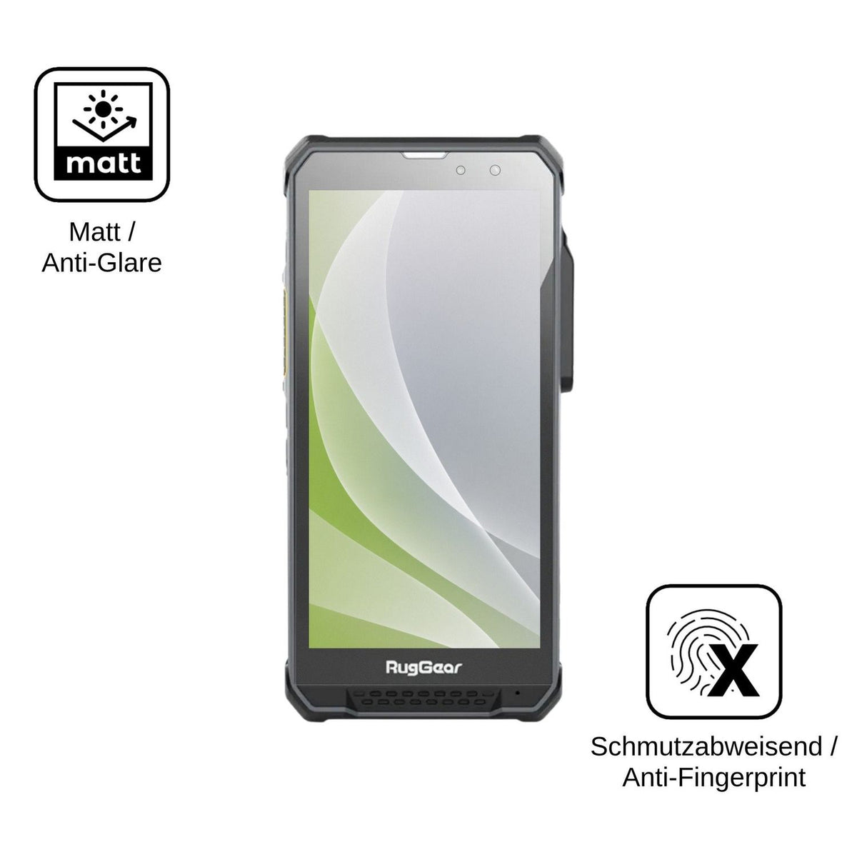 4x Schutzfolie matt für RugGear RG880i Display-Schutzfolie