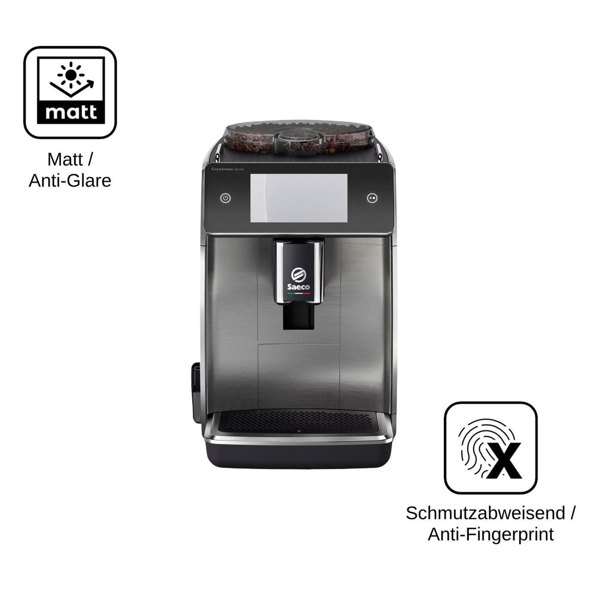2x Schutzfolie matt für Saeco GranAroma Deluxe SM6685/00 Display-Schutzfolie