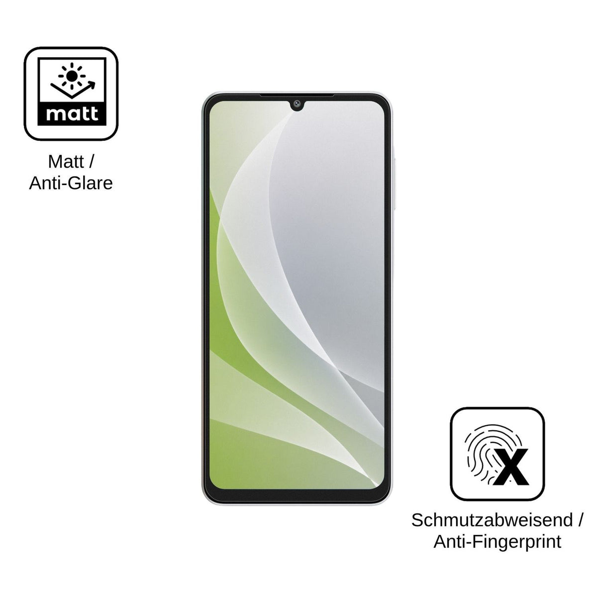 4x Schutzfolie matt für Samsung Galaxy M08 Display-Schutzfolie