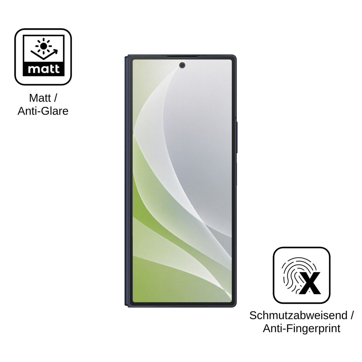 4x Schutzfolie matt für Samsung Galaxy Z Fold6 Aussenseite Display-Schutzfolie
