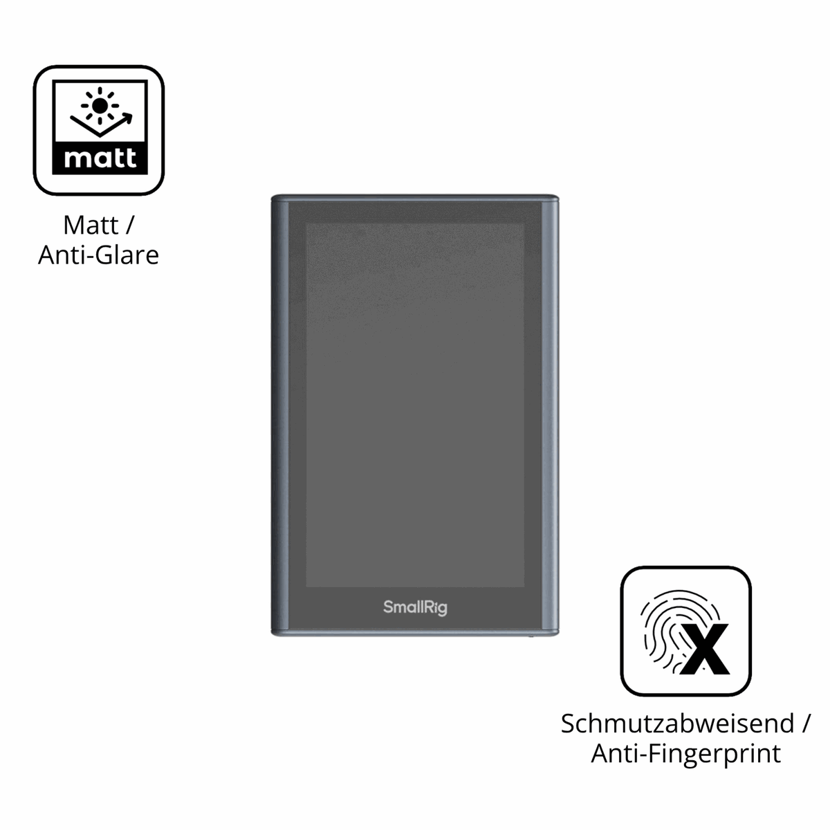 Dünne und entspiegelnde Folie passend zugeschnitten für SmallRig Wireless Monitor 4850B