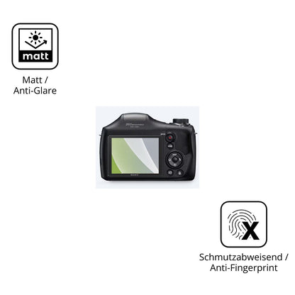 Dünne und entspiegelnde Folie passend zugeschnitten für Sony DSC-H300