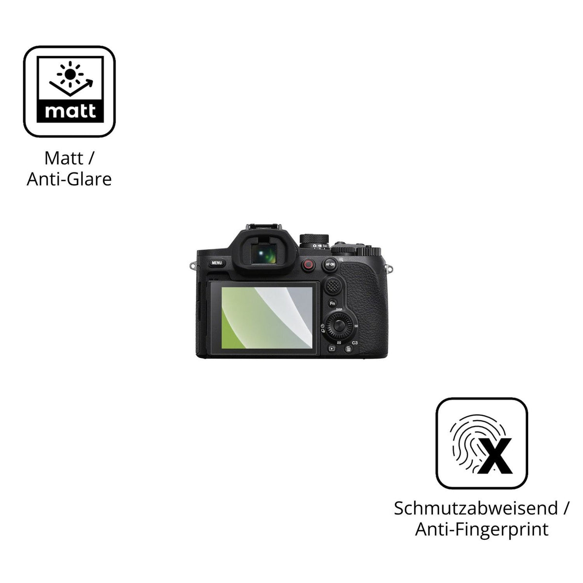 Dünne und entspiegelnde Folie passend zugeschnitten für Sony RX10 V