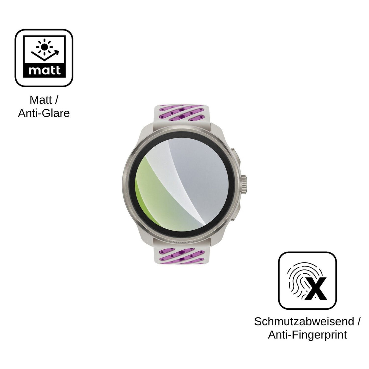 6x Schutzfolie matt für Suunto Race 3S Display-Schutzfolie