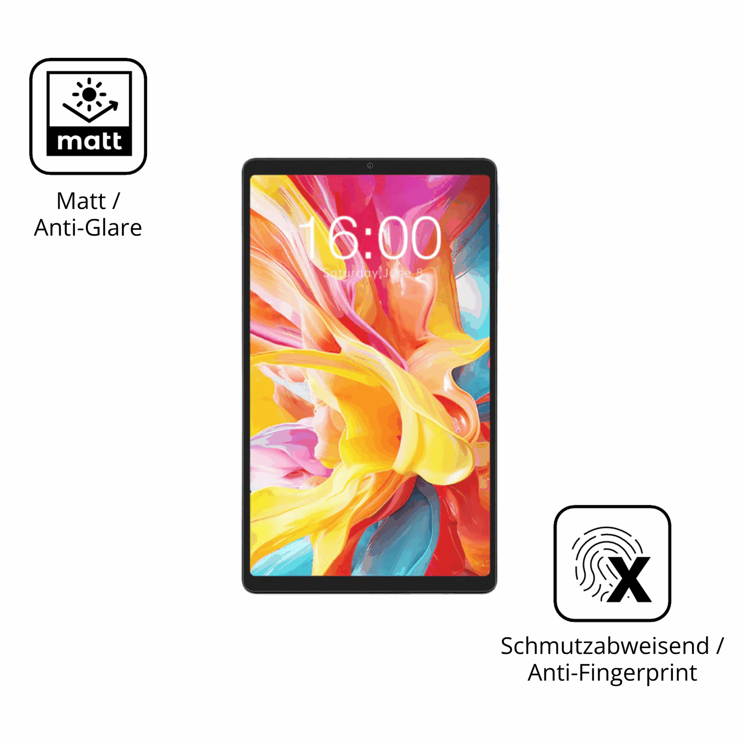 D�nne und entspiegelnde Folie passend zugeschnitten f�r Teclast T50 Mini