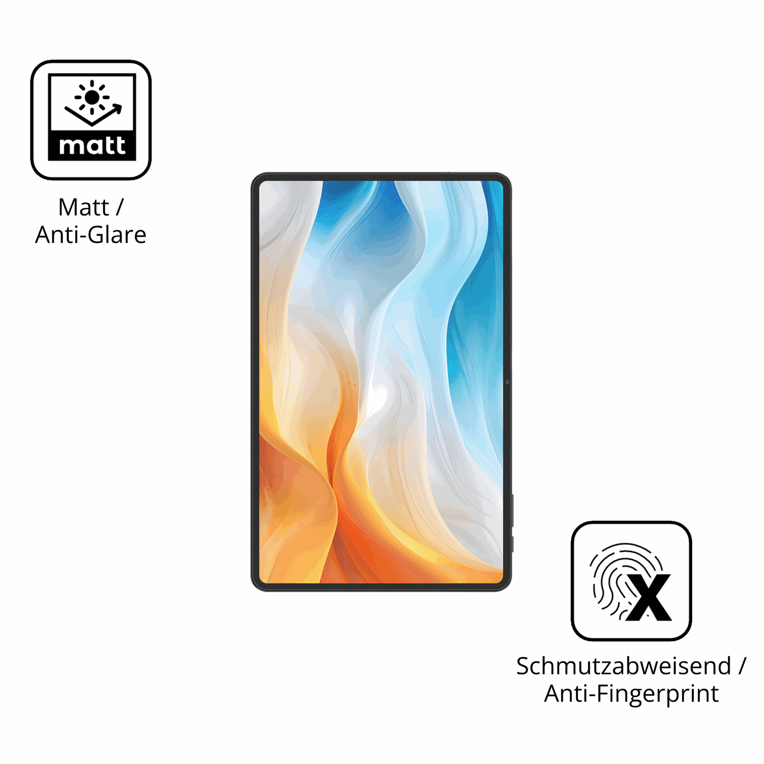 D�nne und entspiegelnde Folie passend zugeschnitten f�r Teclast T60 Pro