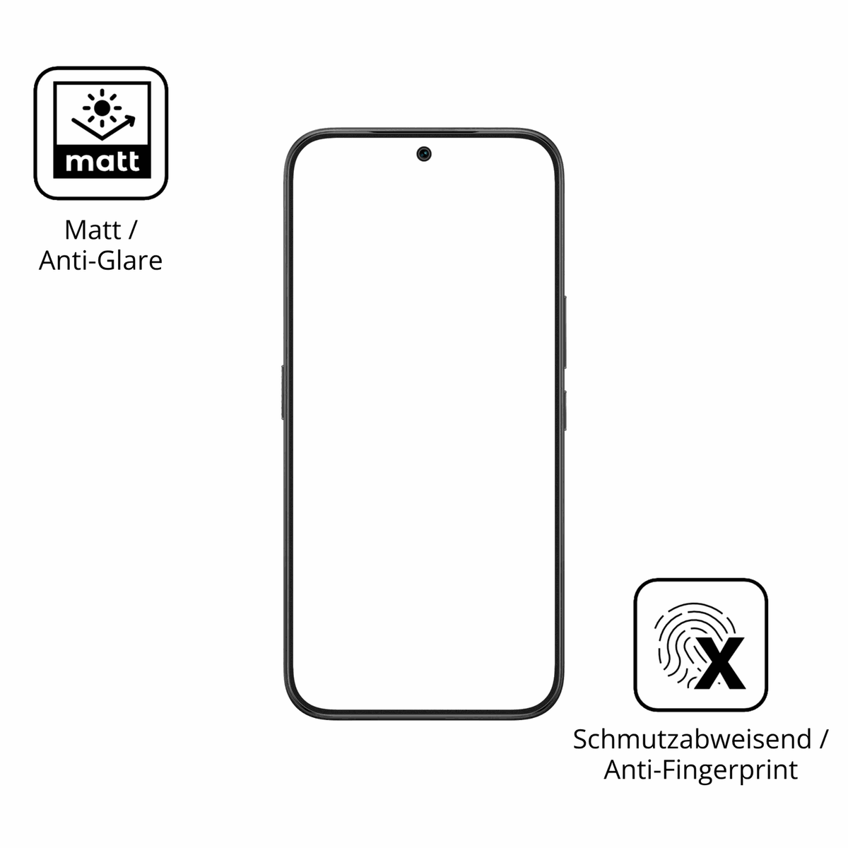 Dünne und entspiegelnde Folie passend zugeschnitten für Tecno Camon 50