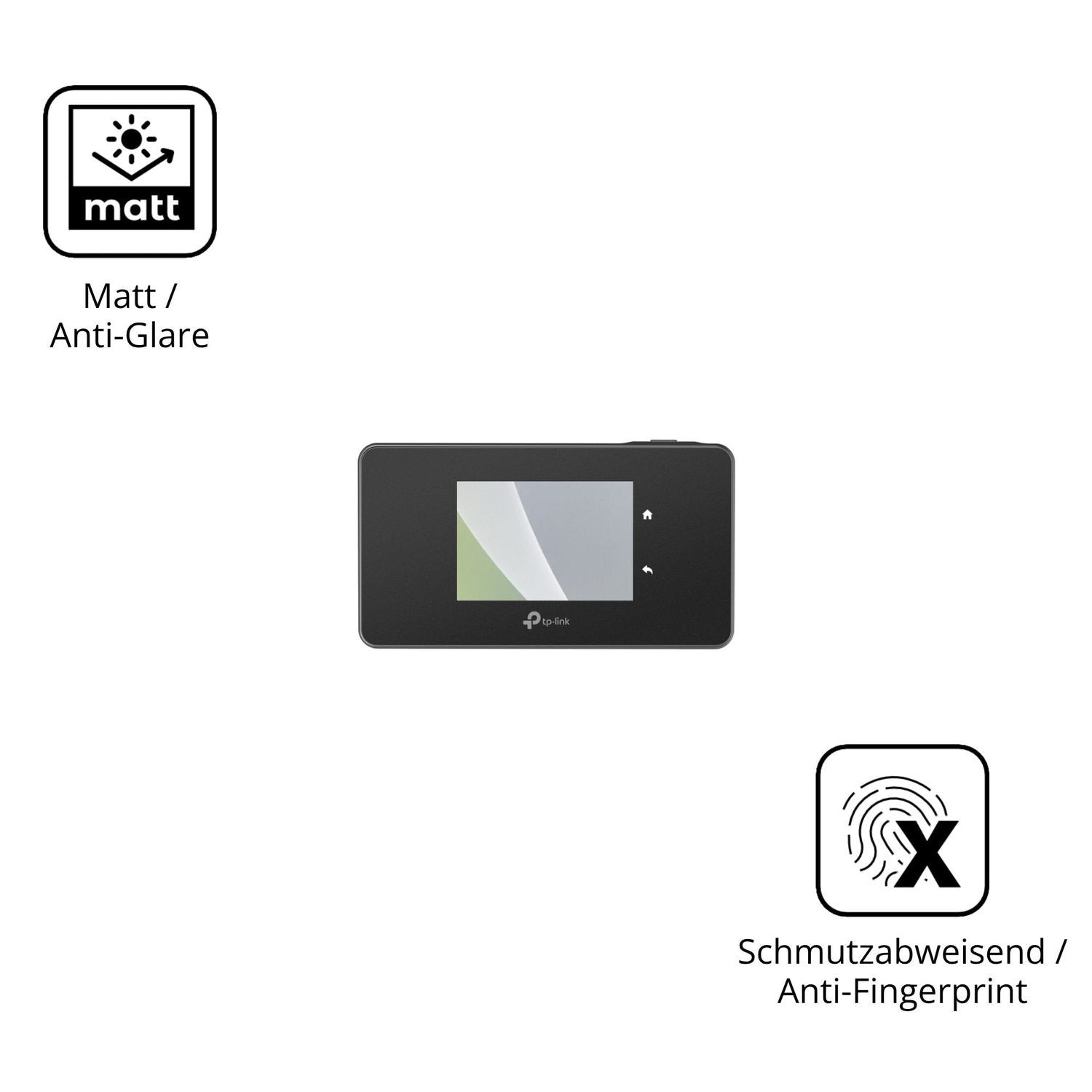 Dünne und entspiegelnde Folie passend zugeschnitten für TP-Link M8550