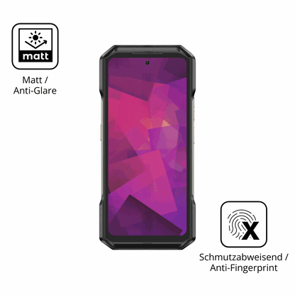 Dünne und entspiegelnde Folie passend zugeschnitten für Ulefone Armor 27T Pro Plus