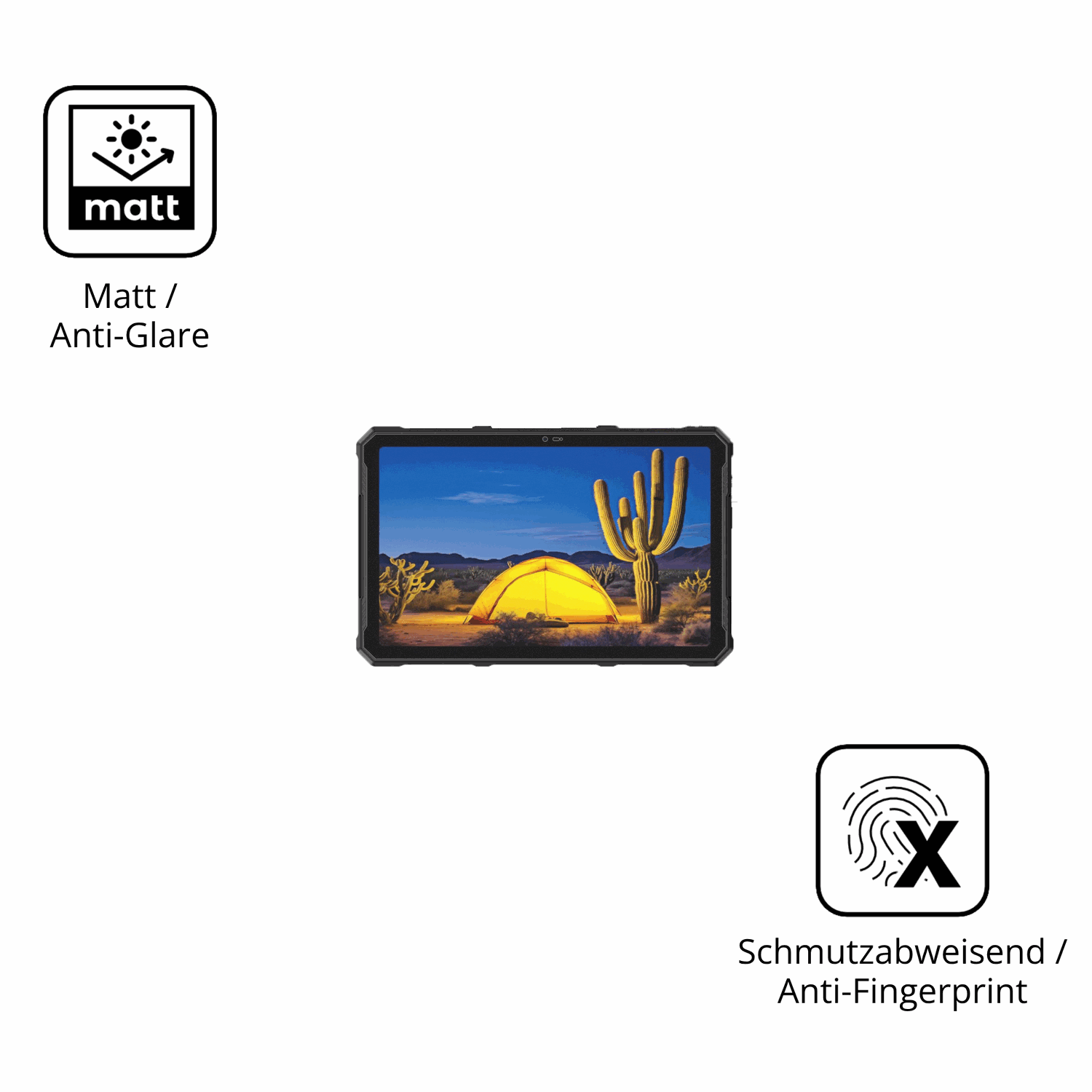 Dünne und entspiegelnde Folie passend zugeschnitten für Ulefone Armor Pad 4T Ultra