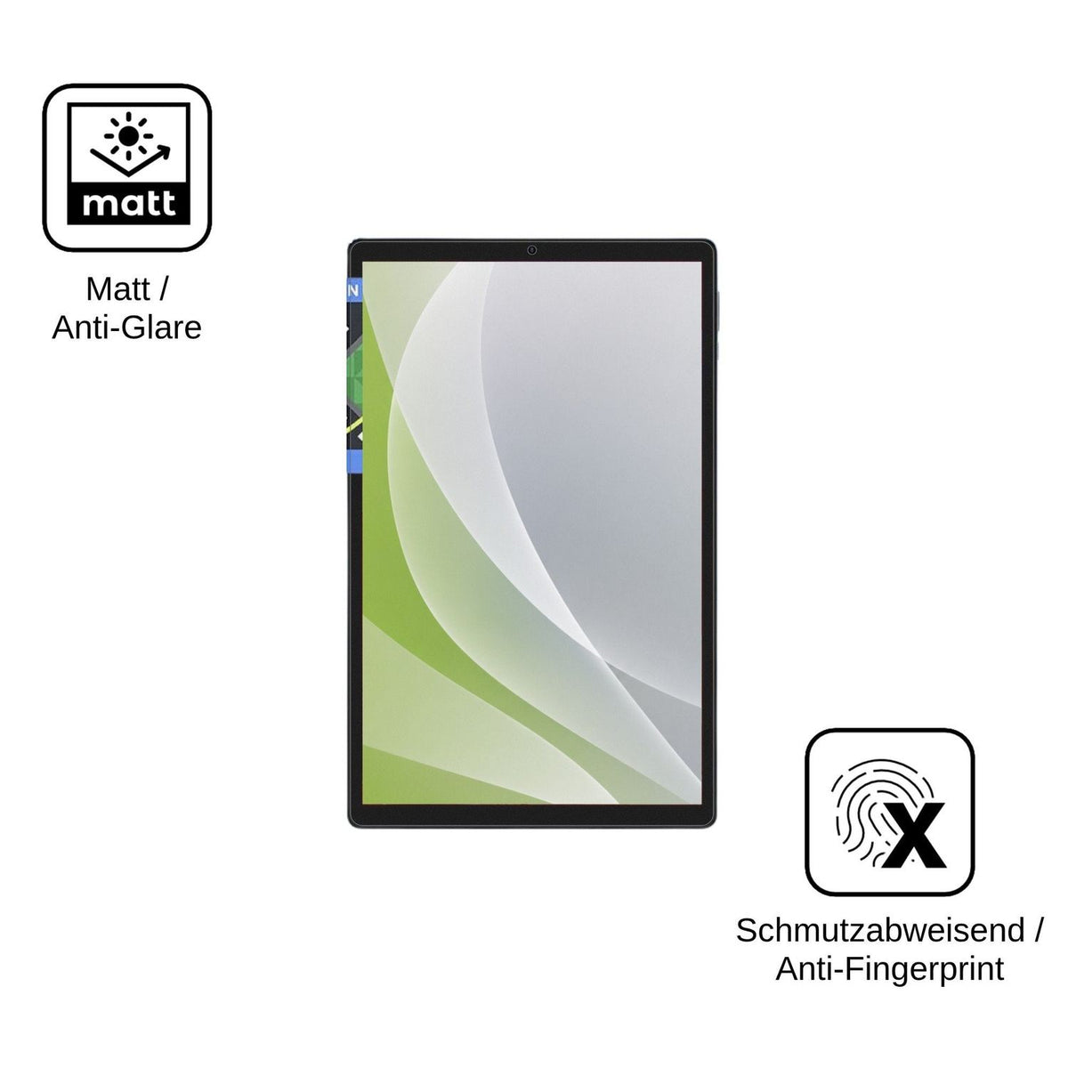 2x Schutzfolie matt für WOREGOO 11 Zoll Android 16 Display-Schutzfolie
