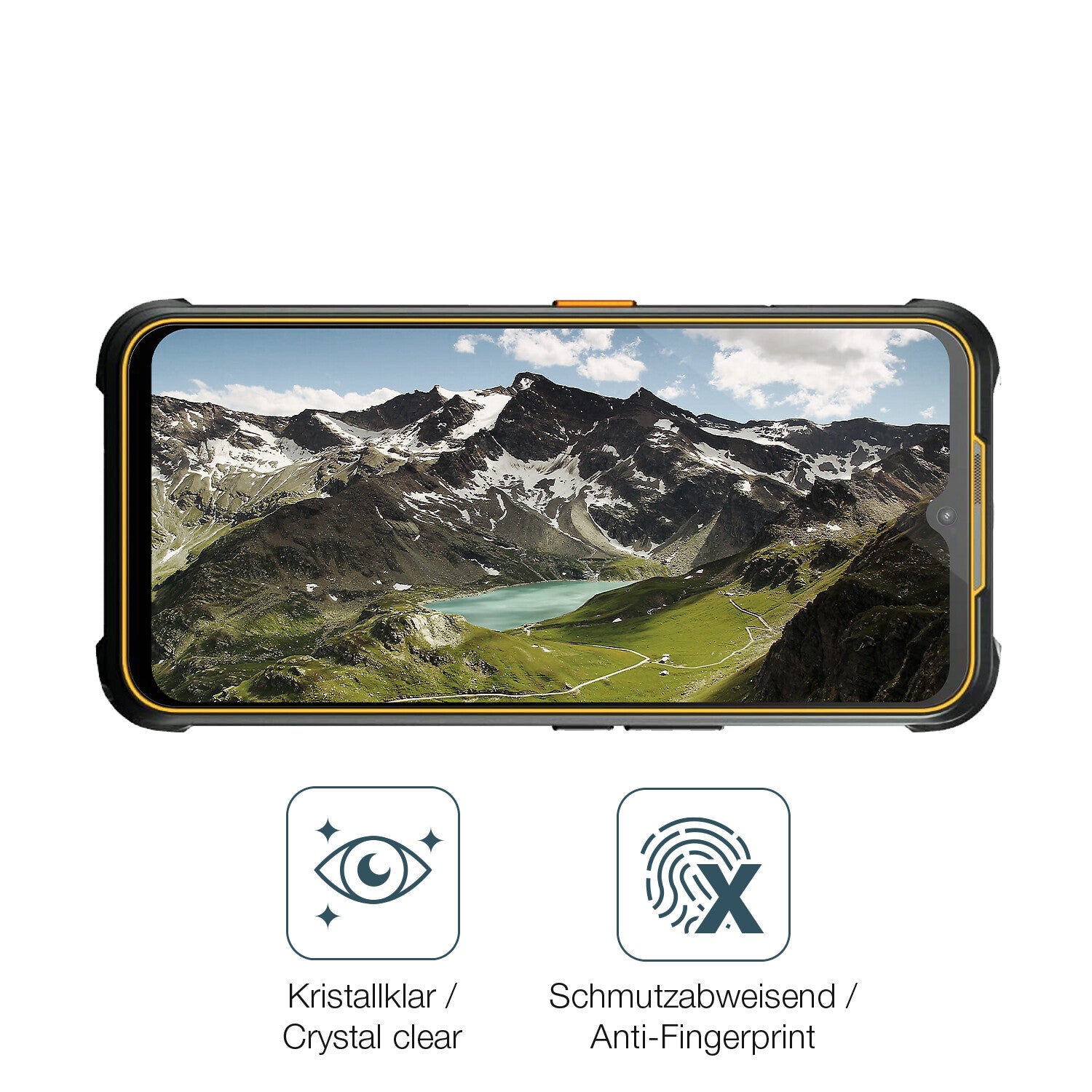 Flexible TPU-Folie passend zugeschnitten für AGM Glory G1S, vollständige Abdeckung