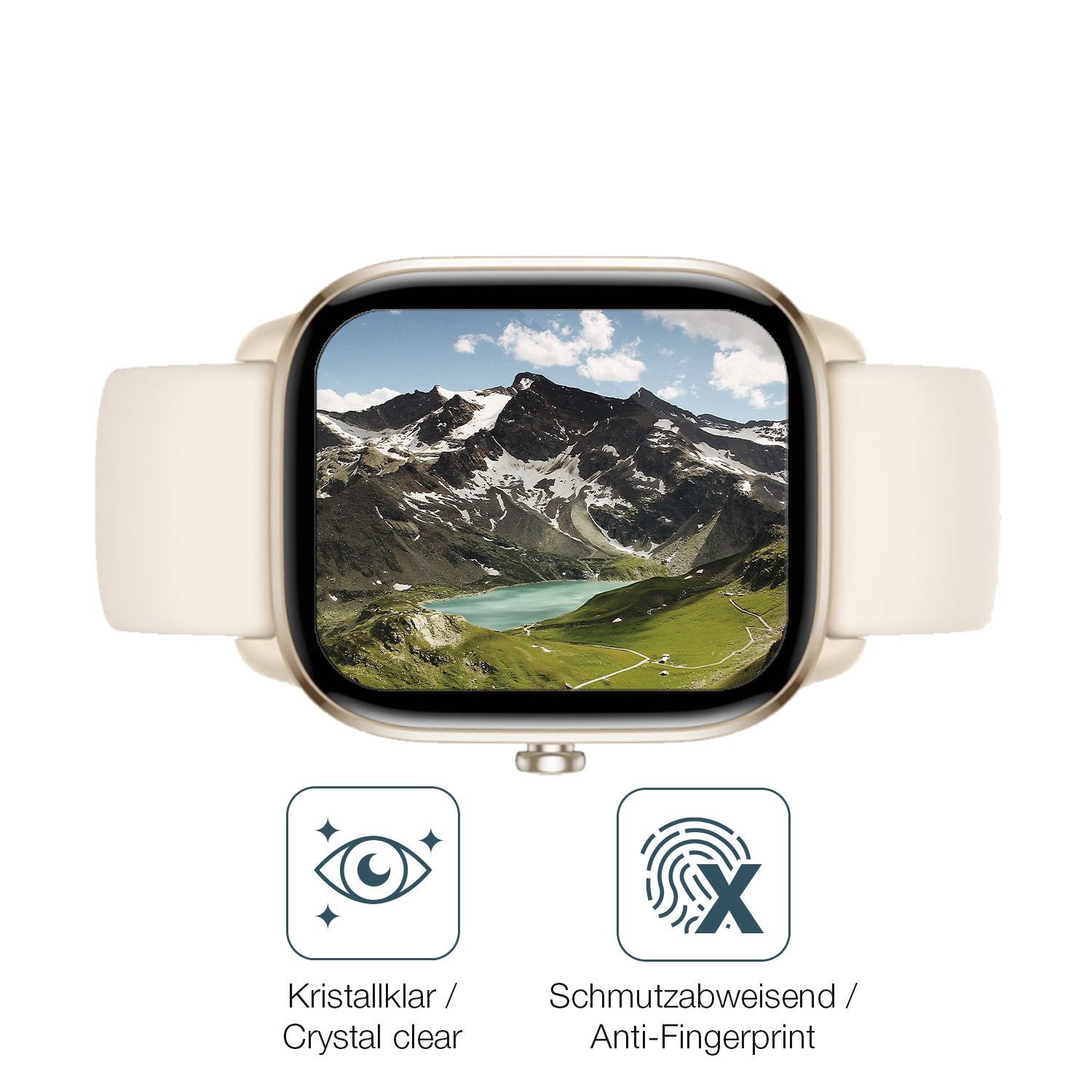 Flexible TPU-Folie passend zugeschnitten für Amazfit GTS 4 mini, vollständige Abdeckung