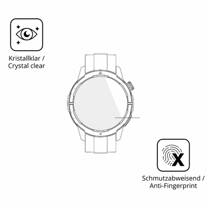Flexible TPU-Folie passend zugeschnitten für Beafon Smartwatch 601, vollständige Abdeckung