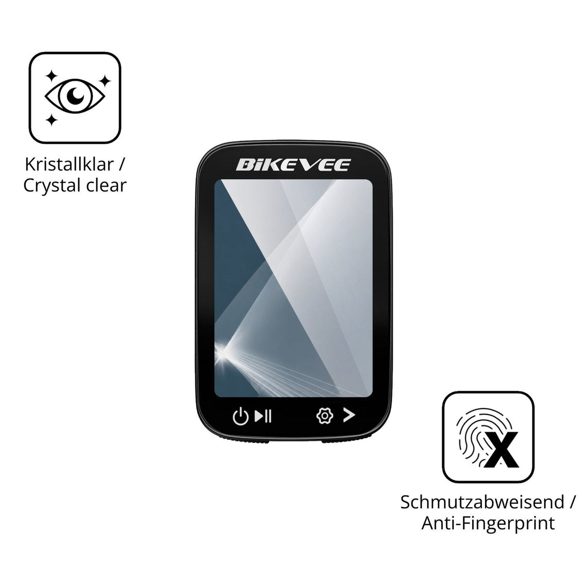 Flexible TPU-Folie passend zugeschnitten für Bikevee BKV500A, vollständige Abdeckung