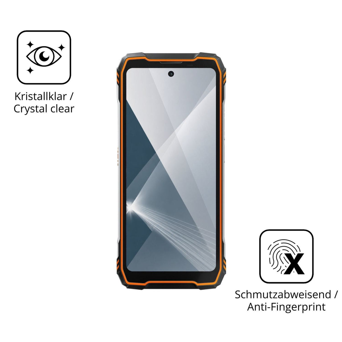 Flexible TPU-Folie passend zugeschnitten für Blackview Xplore X1 Pro, vollständige Abdeckung