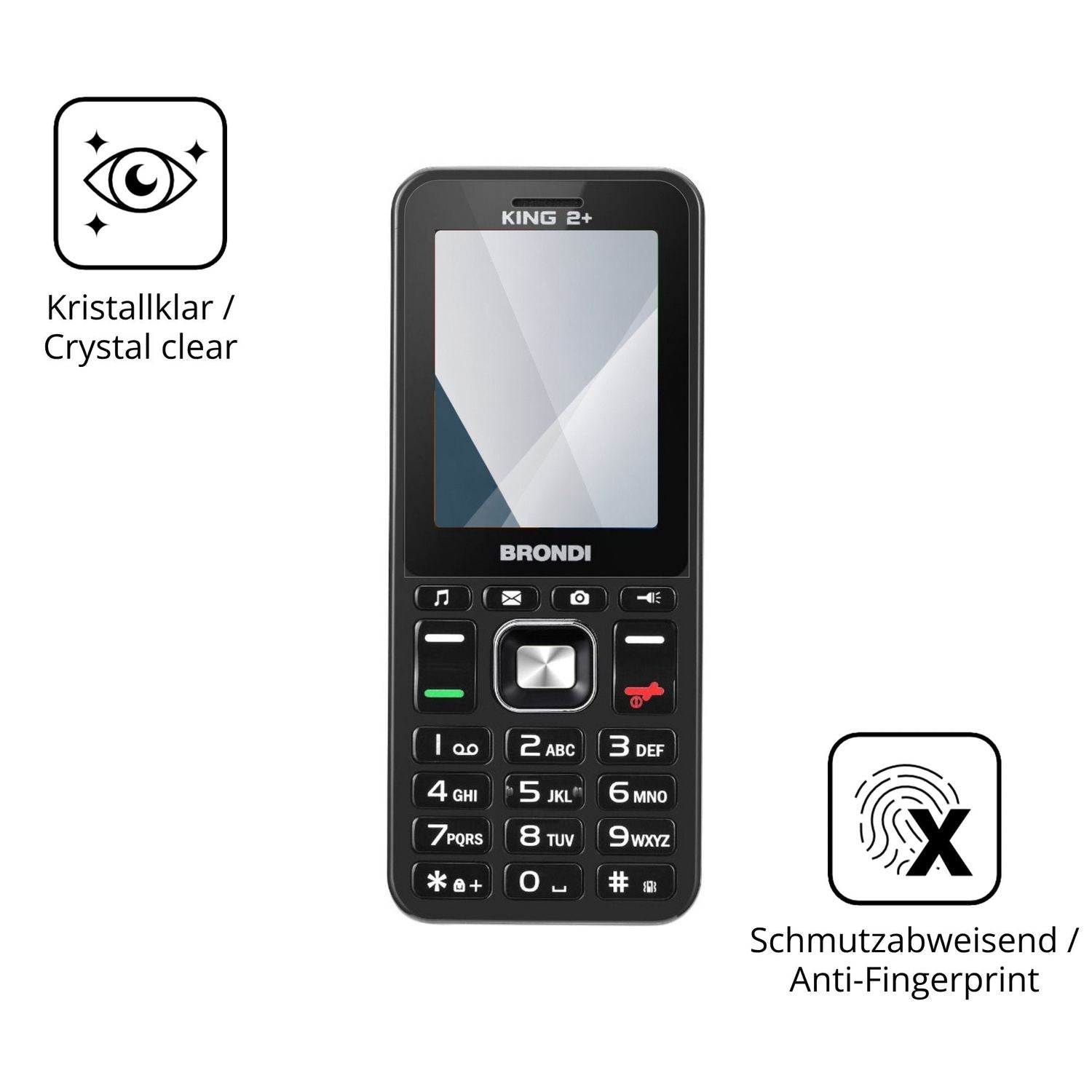 Flexible TPU-Folie passend zugeschnitten für Brondi King 2 Plus, vollständige Abdeckung