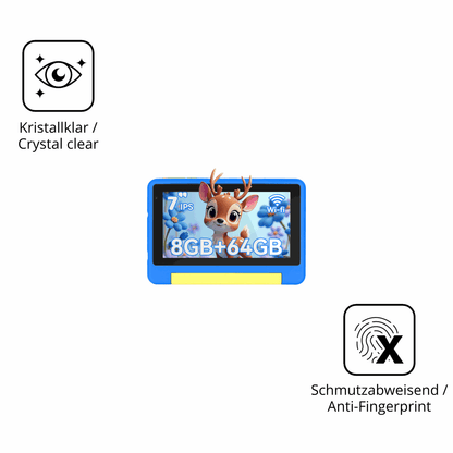 Flexible TPU-Folie passend zugeschnitten für Bufo Kids Tablet 7 Zoll, vollständige Abdeckung