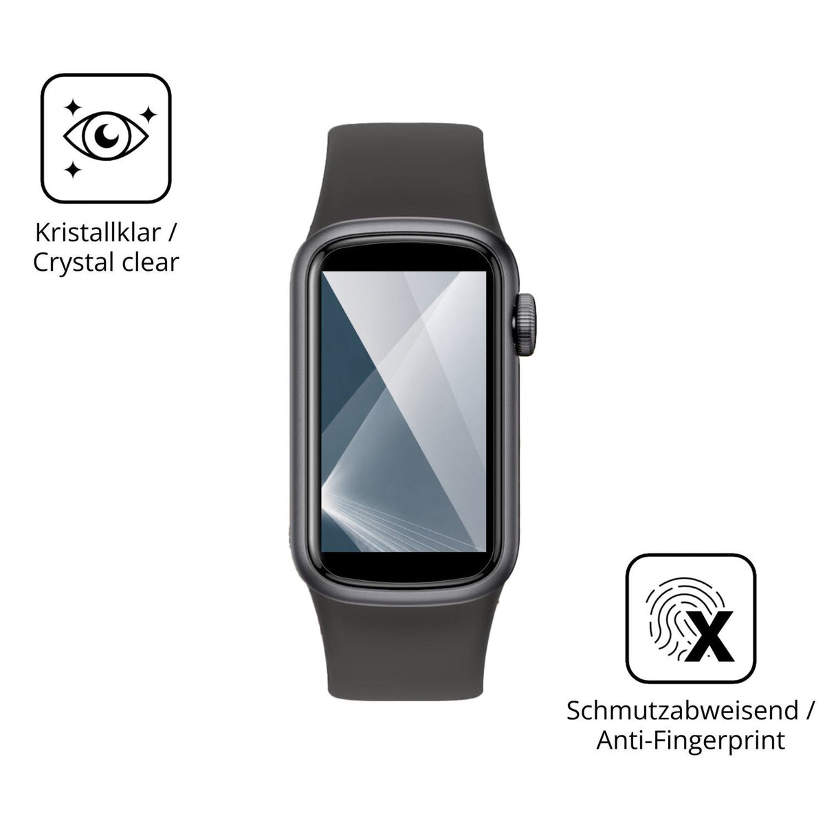Flexible TPU-Folie passend zugeschnitten für BUTFORFIT Fitness Tracker 1.47, vollständige Abdeckung