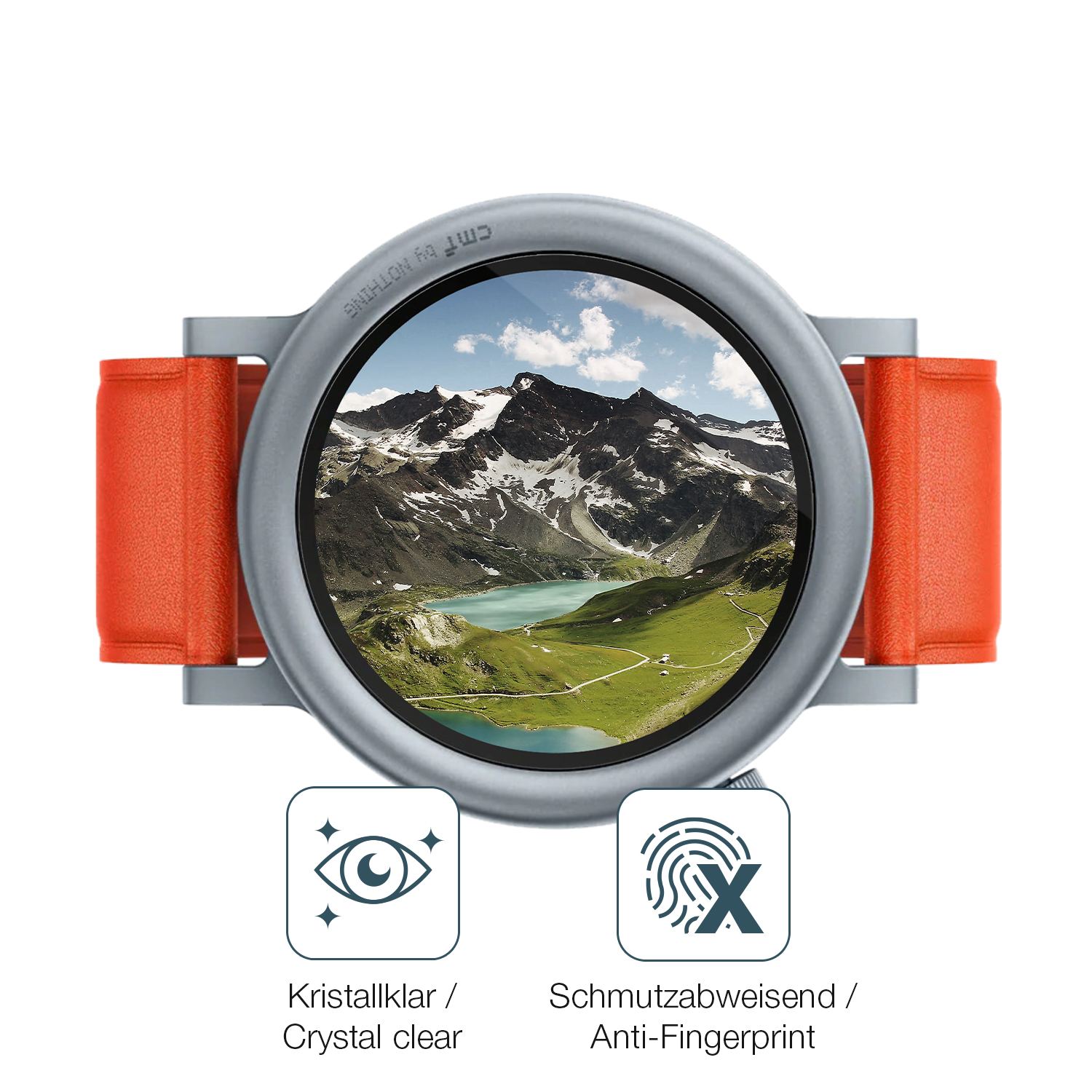 Flexible TPU-Folie passend zugeschnitten für CMF Nothing Watch Pro 2, vollständige Abdeckung