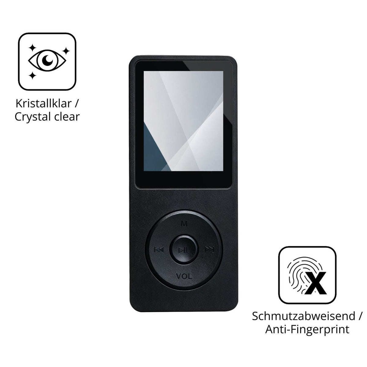 Flexible TPU-Folie passend zugeschnitten für Coalwop MP3 Player 64GB, vollständige Abdeckung