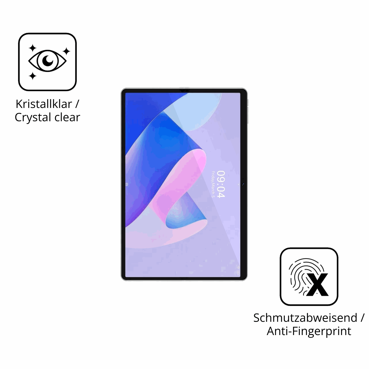 Flexible TPU-Folie passend zugeschnitten für Crelander W30, vollständige Abdeckung