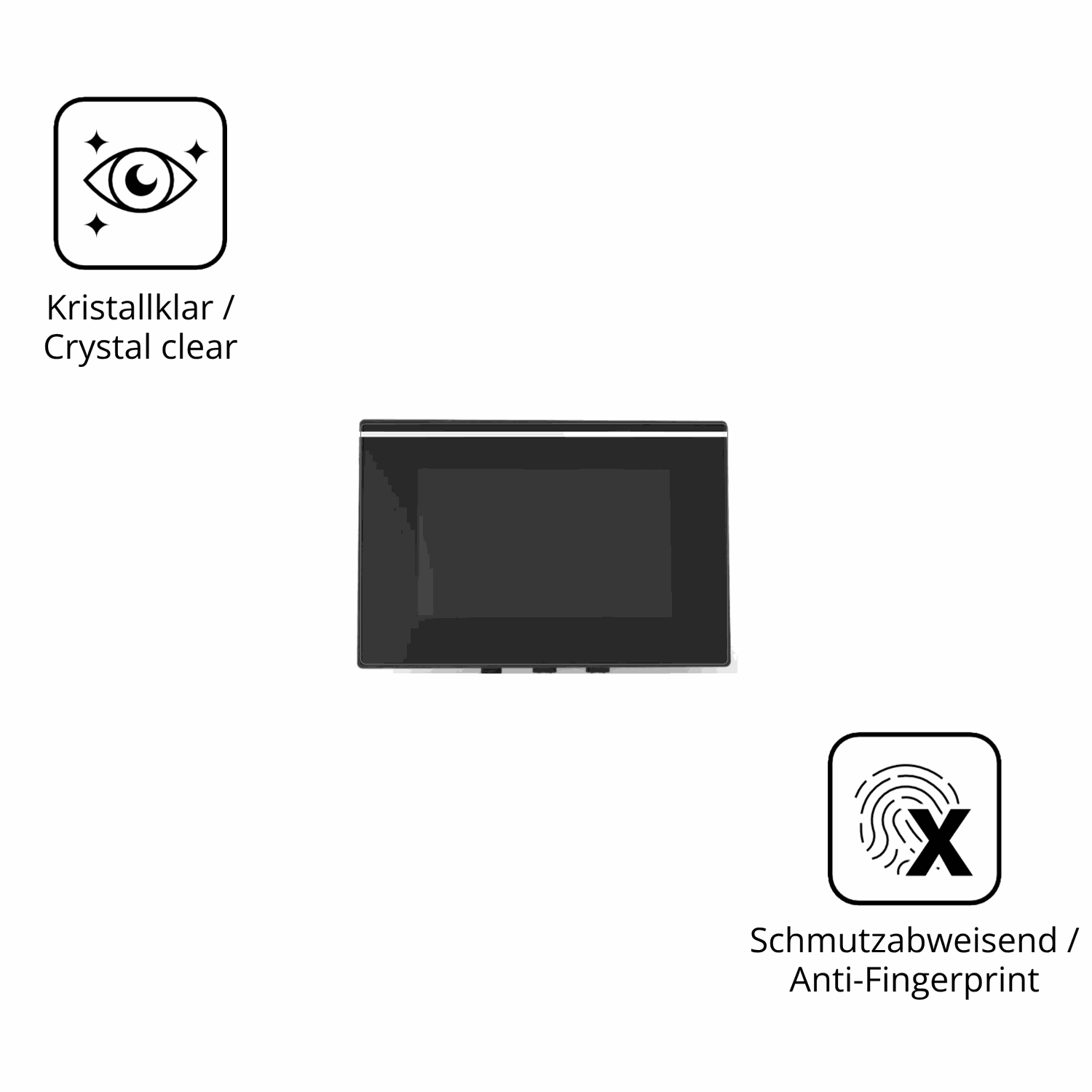 Flexible TPU-Folie passend zugeschnitten für CrossControl CCpilot V700, vollständige Abdeckung