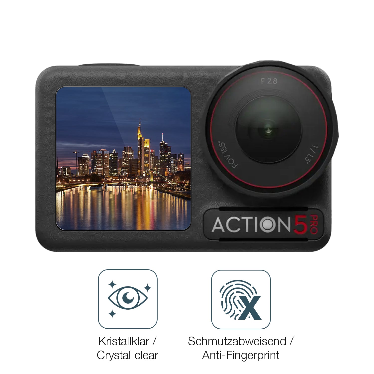 Flexible TPU-Folie passend zugeschnitten für Dij Osmo Action 5 Pro, vollständige Abdeckung