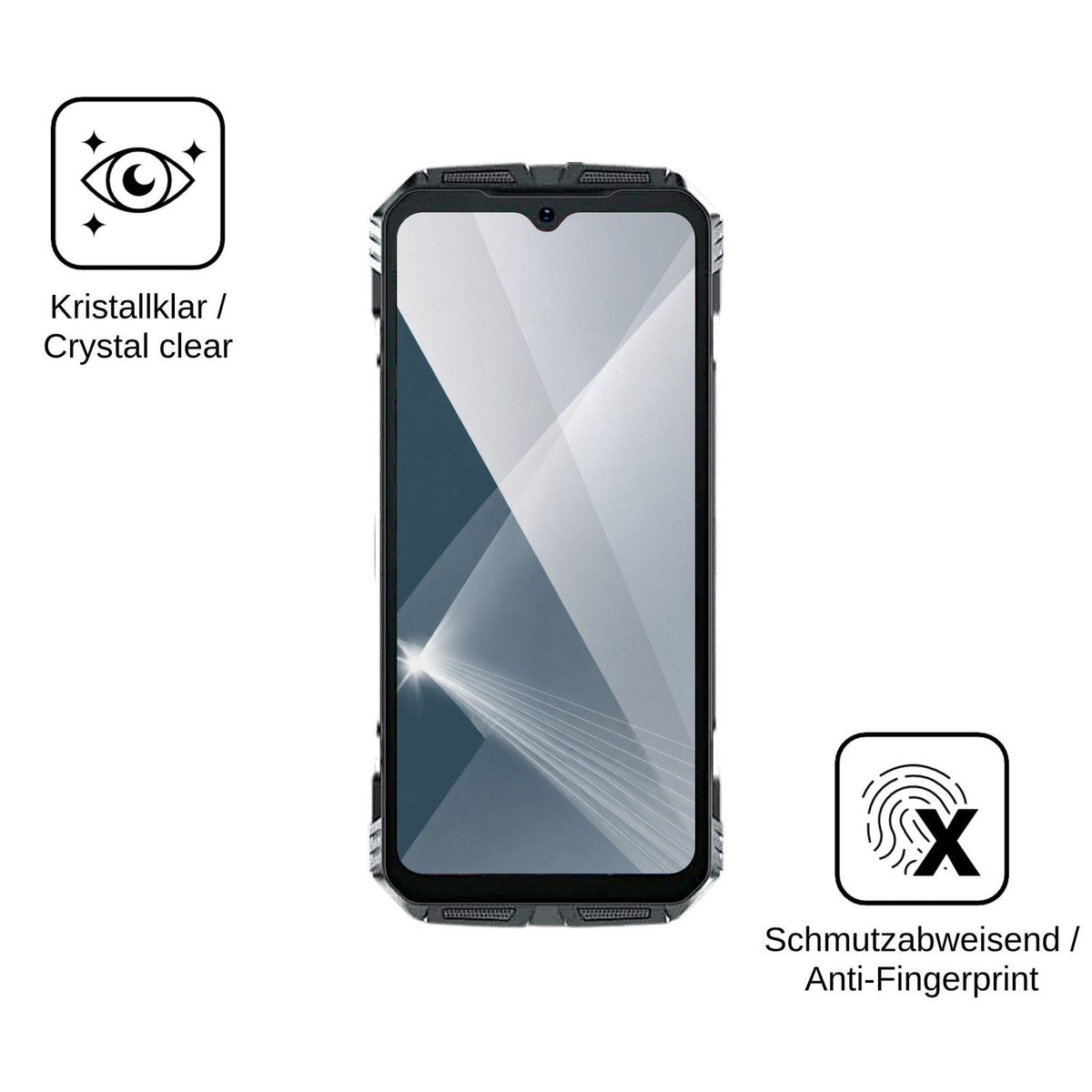 2x 9H Schutzfolie für Doogee S118 Plus Panzerfolie