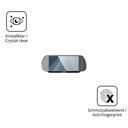 Flexible TPU-Folie passend zugeschnitten für Falcon Mirror FN-HDMWC7, vollständige Abdeckung