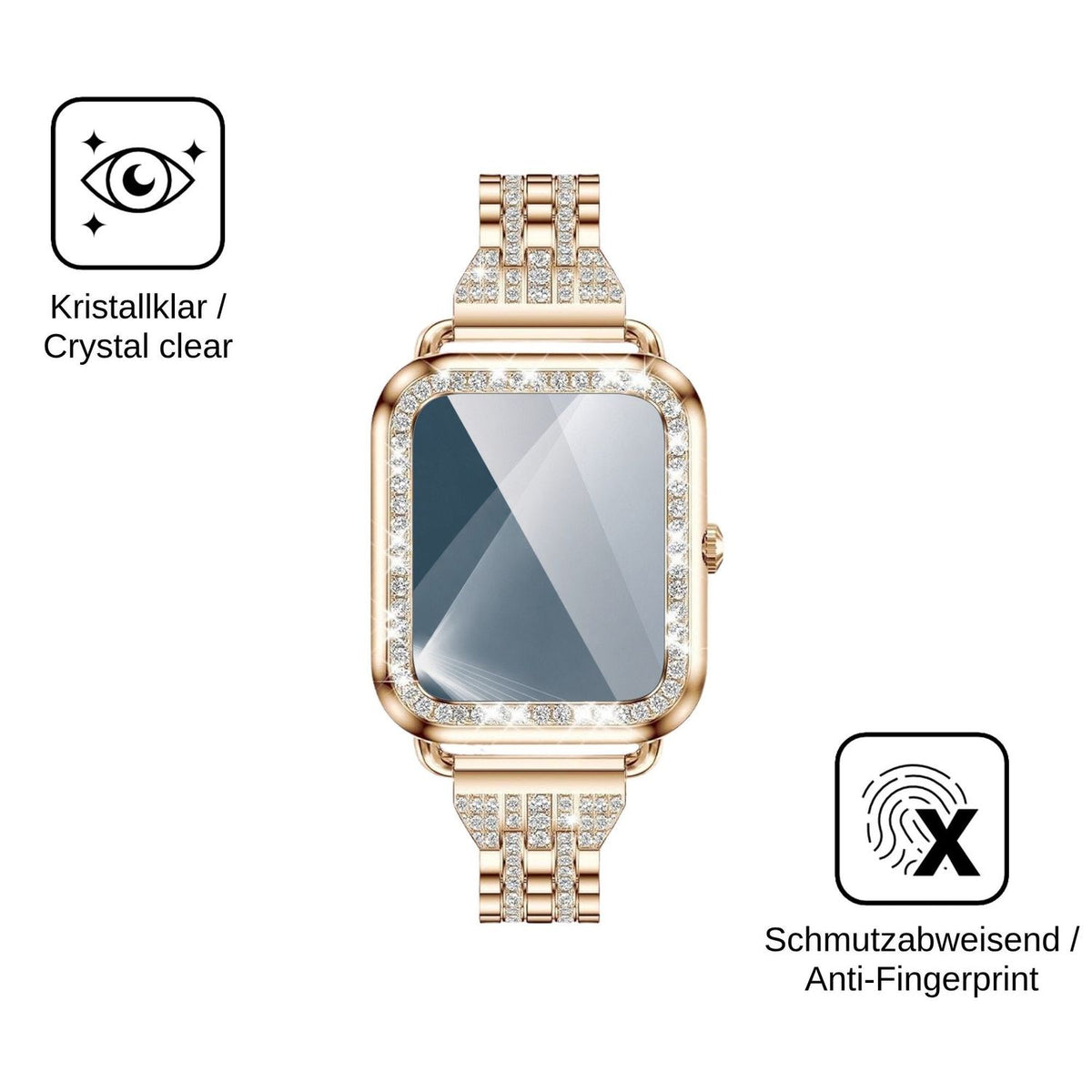 2x 9H Schutzfolie für Fitonyo Smartwatch 1.29 Panzerfolie
