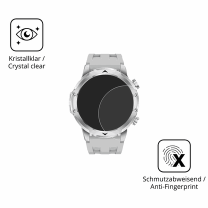 Flexible TPU-Folie passend zugeschnitten für FitVigor Smartwatch 1.53 Zoll, vollständige Abdeckung