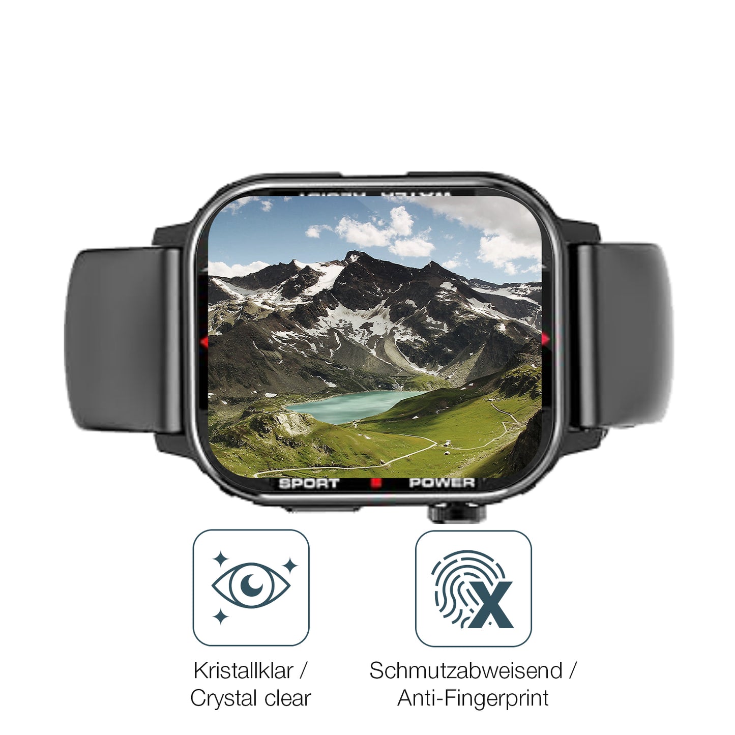 Flexible TPU-Folie passend zugeschnitten für G96 Smartwatch, vollständige Abdeckung