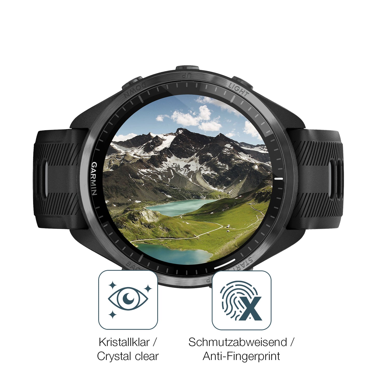 Flexible TPU-Folie passend zugeschnitten für Garmin Forerunner 965, vollständige Abdeckung